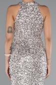 Abendkleid Lang Schuppig Beige ABU5135