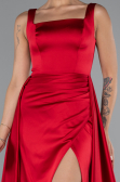 Rot Abendkleid Satin Lang ABU4715