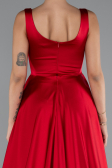 Rot Abendkleid Satin Lang ABU4715