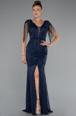 Abendkleid Lang Marineblau ABU5132