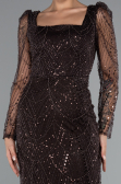 Dunkelbraun Abendkleid Lang ABU4603