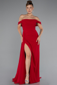 Rot Abendkleid Chiffon Lang ABU4925