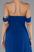 Sächsischblau Abendkleid Chiffon Lang ABU4925