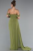Öl Grün Abendkleid Chiffon Lang ABU4925