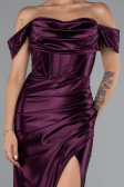 Pflaume Abendkleid Lang ABU3611