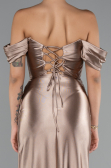 Nerzbraun Abendkleid Lang ABU3611