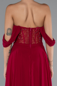 Pflaume Abendkleid Chiffon Lang ABU3310