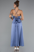 Partykleid Midi Satin Indigo ABK1586