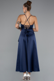 Partykleid Midi Satin Marineblau ABK1586