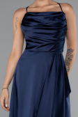 Partykleid Midi Satin Marineblau ABK1586