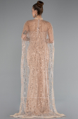 Abendkleid Lang Perlenbesetzt Gold ABU5141