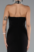 Standesamtkleid Midi Schwarz ABK2399