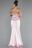 Abendkleid im Meerjungfrau-Stil Lang Satin Puder ABU5149