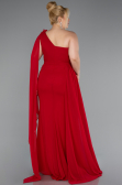 Kleider in Großen Größen Lang Chiffon Rot ABU5145