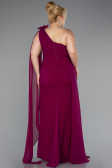 Kleider in Großen Größen Lang Chiffon Pflaume ABU5145