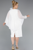 Partykleid in Übergröße Midi Weiß ABK2383
