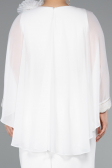 Partykleid in Übergröße Midi Weiß ABK2383