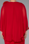 Partykleid in Übergröße Midi Rot ABK2383