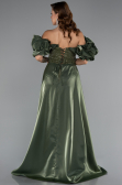 Abendkleid Lang Perlenbesetzt Khaki ABU5154
