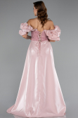 Abendkleid Lang Perlenbesetzt Puder ABU5154