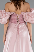 Abendkleid Lang Perlenbesetzt Puder ABU5154