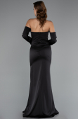 Abendkleid Lang Satin Schwarz ABU5168