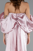 Abendkleid Lang Perlenbesetzt Puder ABU5169