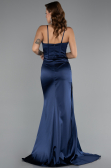 Abschlusskleid Lang Satin Marineblau ABU5171