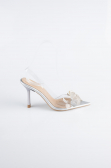 Party-Schuhe Leder Silber AB1145