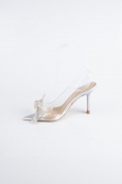 Party-Schuhe Leder Silber AB1145