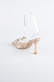Party-Schuhe Leder Hautfarben AB1145