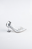 Stiletto Lackleder Silber ABR1055