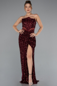 Abendkleid Lang Weinrot ABU5185