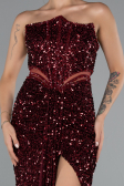 Abendkleid Lang Weinrot ABU5185