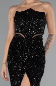 Abendkleid Lang Schwarz ABU5185