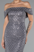 Abendkleid Lang Grau ABU5186