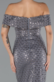 Abendkleid Lang Grau ABU5186