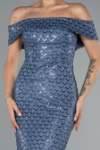 Abendkleid Lang Indigo ABU5186