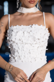 Abendkleid Lang Weiß ABU5181