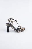 Party-Schuhe Leder Leopard AB1153