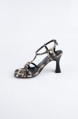 Party-Schuhe Leder Leopard AB1153