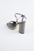 Party-Schuhe Perlenbesetzt Platin AB1154