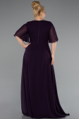 Abendgarderobe in Großen Größen Lang Chiffon Violette ABU5180
