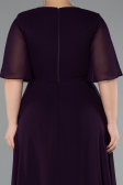 Abendgarderobe in Großen Größen Lang Chiffon Violette ABU5180