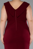 Partykleid in Übergröße Midi Weinrot ABK2422