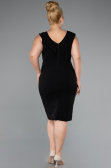 Partykleid in Übergröße Midi Schwarz ABK2422