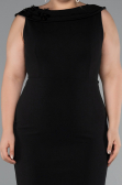 Partykleid in Übergröße Midi Schwarz ABK2422