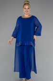 Sächsischblau Abendkleid Chiffon Lang ABT083