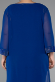 Sächsischblau Abendkleid Chiffon Lang ABT083