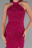 Abendkleid Lang Fuchsie ABU5213